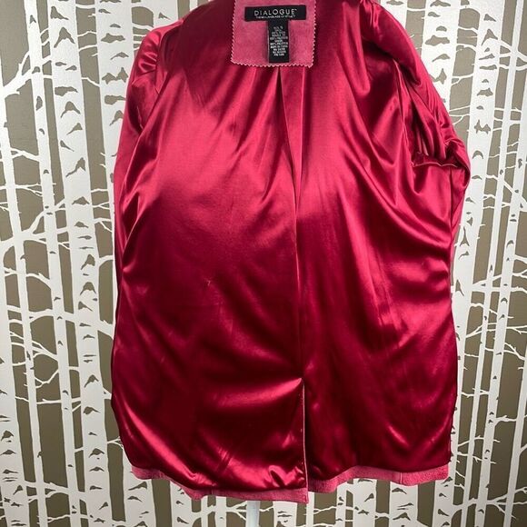 Dialogue Raspberry Pink Suede Blazer S - Picture 5 of 15